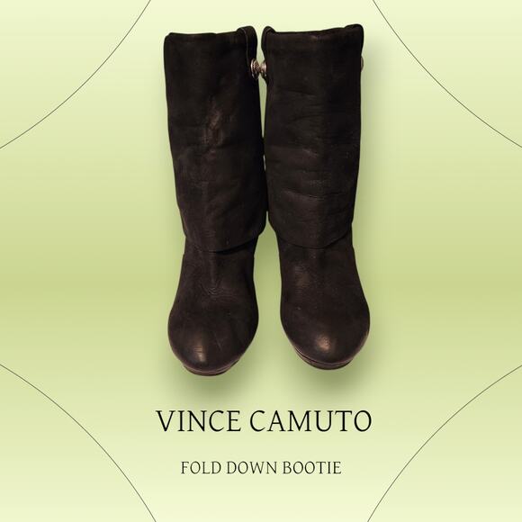 Womens Vince Camuto Fold Over Booties Size 7.5 - Picture 1 of 9